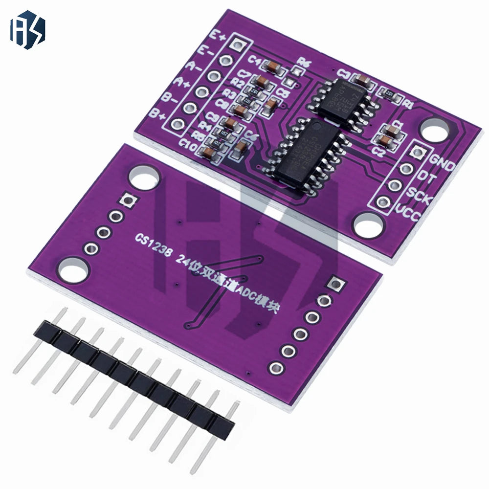 CS1238 24-Bit High-Precision ADC Module - Dual-Channel Load Cell Amplifier with Integrated TL431 Voltage Reference for Weighing Zpaxo