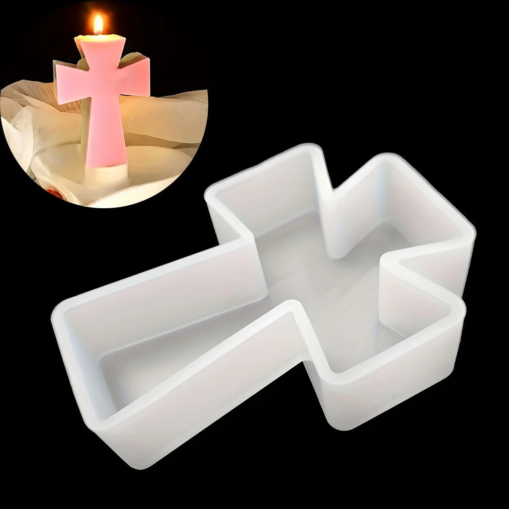 Cross Silicone Mold for Candles, Soap, Resin & Plaster DIY