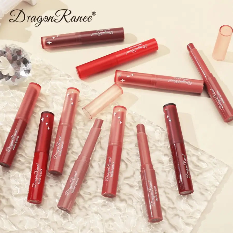 Lipstick Matte Matte Non-Fading Moisturizing European and American Makeup Lipstick Velvet Matte Lipstick Waterproof Not Easy to Fade Matte Lipstick Lipstick Zpaxo