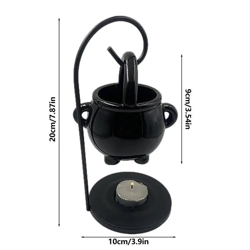 Hanging Cauldron Wax Burner Witch Caldron Pot Candle Holder Witchcraft Supplies Essential Oil Incense Aroma Diffuser Home Decor Zpaxo