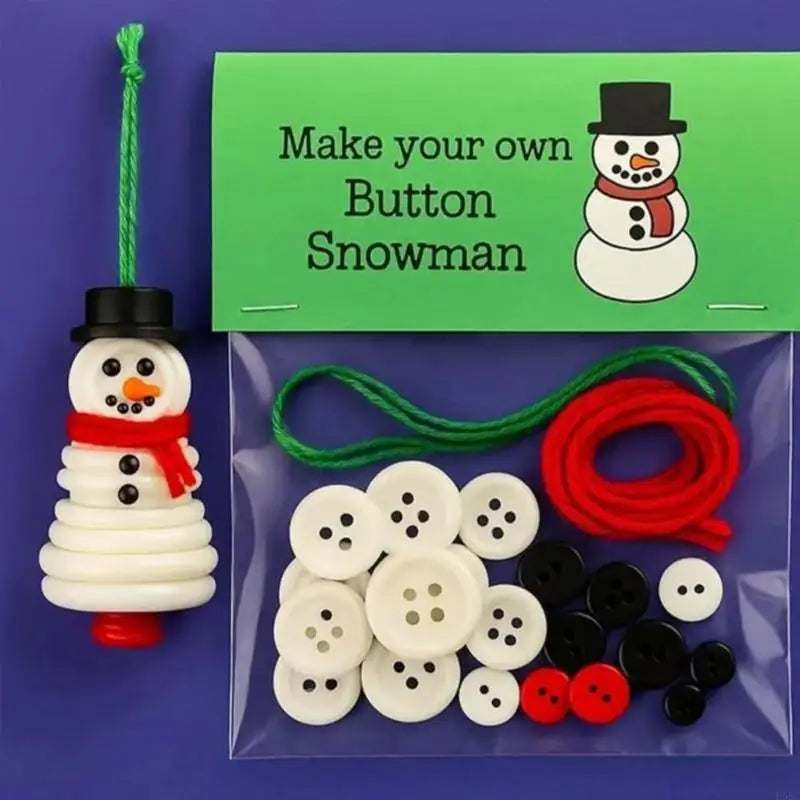 Holiday Button Decors Making Complete Christmas Craft Activity All