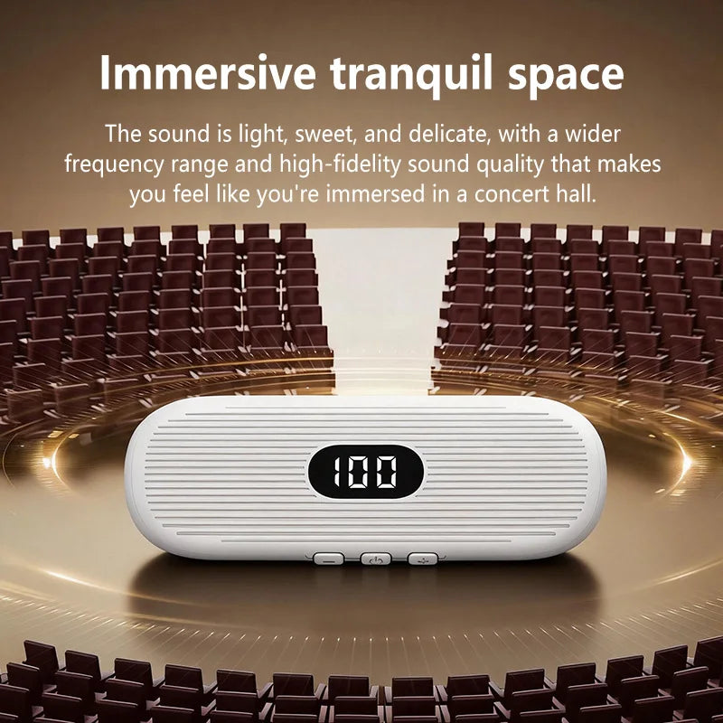 Under Pillow Bone Conduction Bluetooth Speaker White Noise Sleep Aid Soundbar LED Display TF MP3 Music Player Timed Shutdown Zpaxo