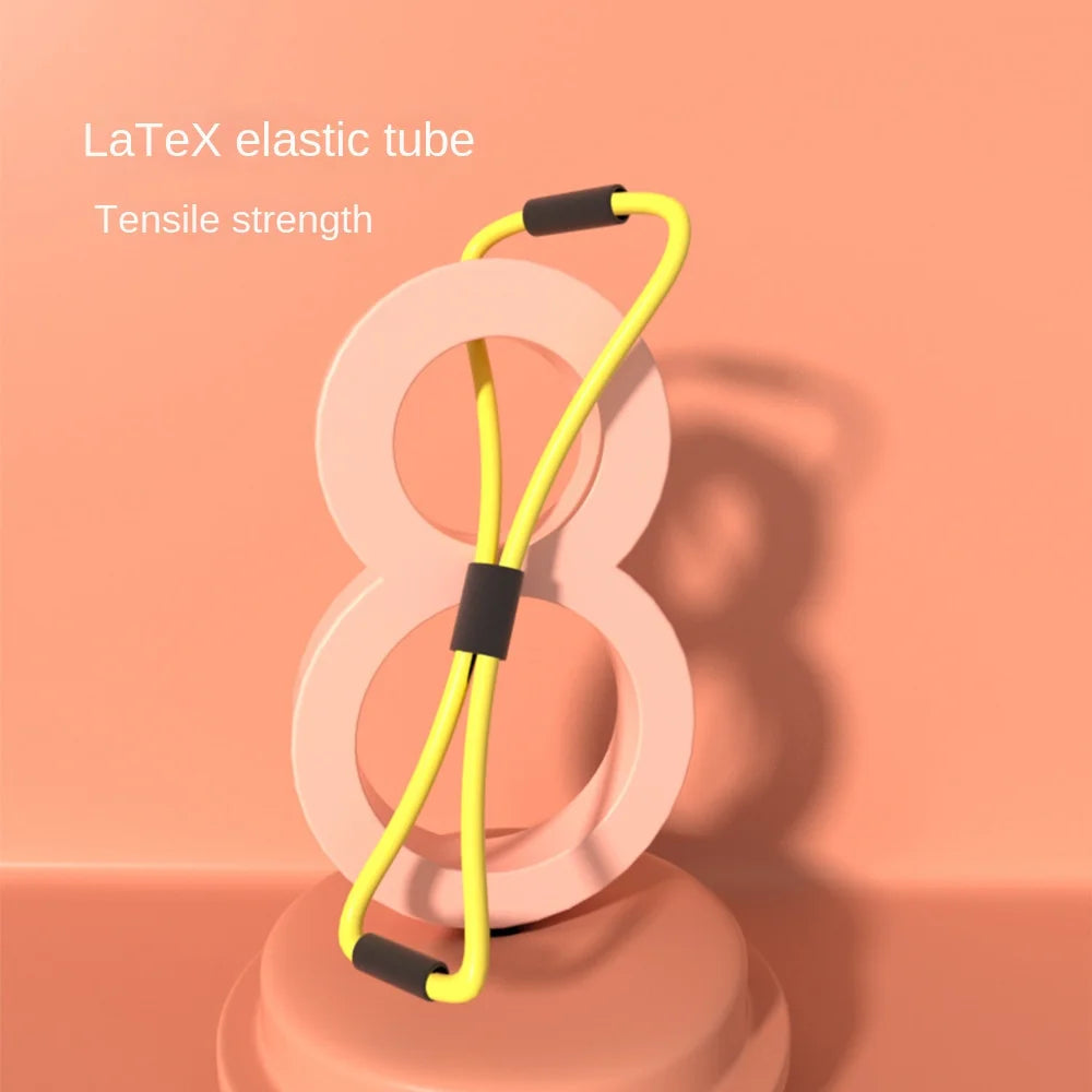 8-shaped Stretcher Elastic Band Yoga 8-shaped Stretcher Open Chest Shoulder Back Household Multi-functional Elastic Tension Rope Zpaxo