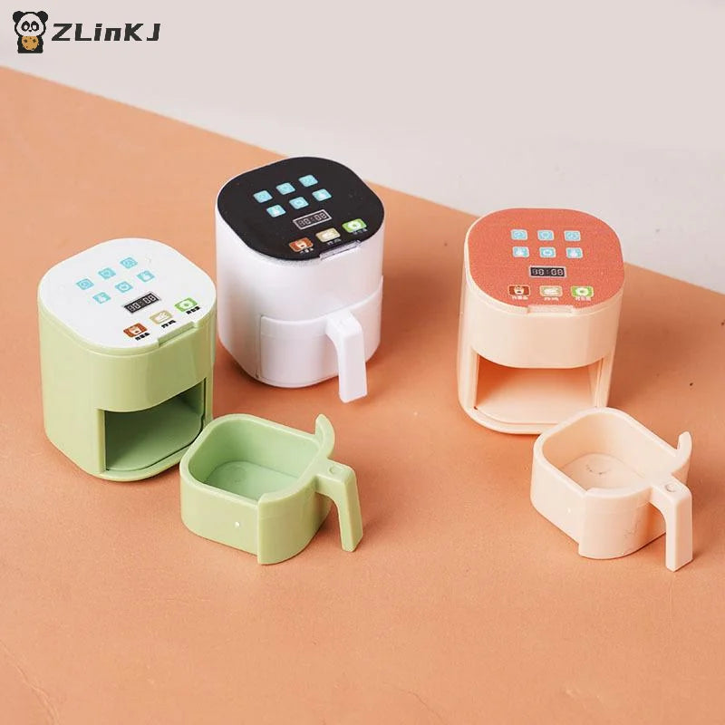 ▶1/12 Dollhouse Simulation Miniature Kitchen Appliances Model Dollhouse Air Fryer Beverage Machine Oven Rice Cooker Ornaments Zpaxo