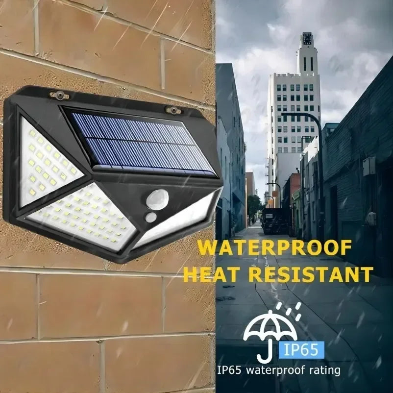 100 LED Solar Motion Sensor Light – IP65 Outdoor Spotlight