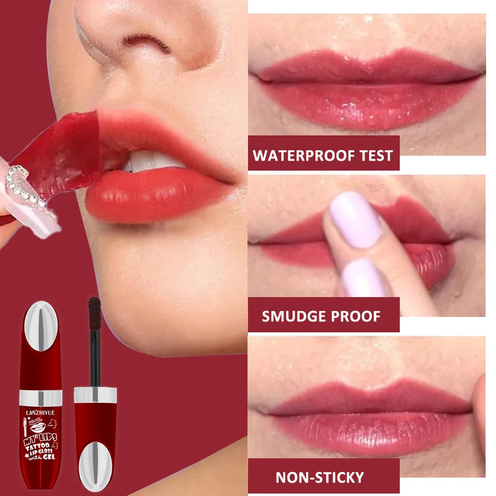 Tearable Lip Gloss Waterproof Long-lasting Non Stick Smudging