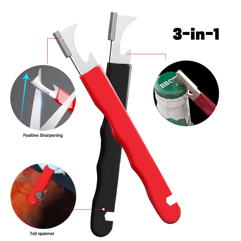 Knife Sharpener Wrench Bottle Opener 1 Multifunctional Scissors