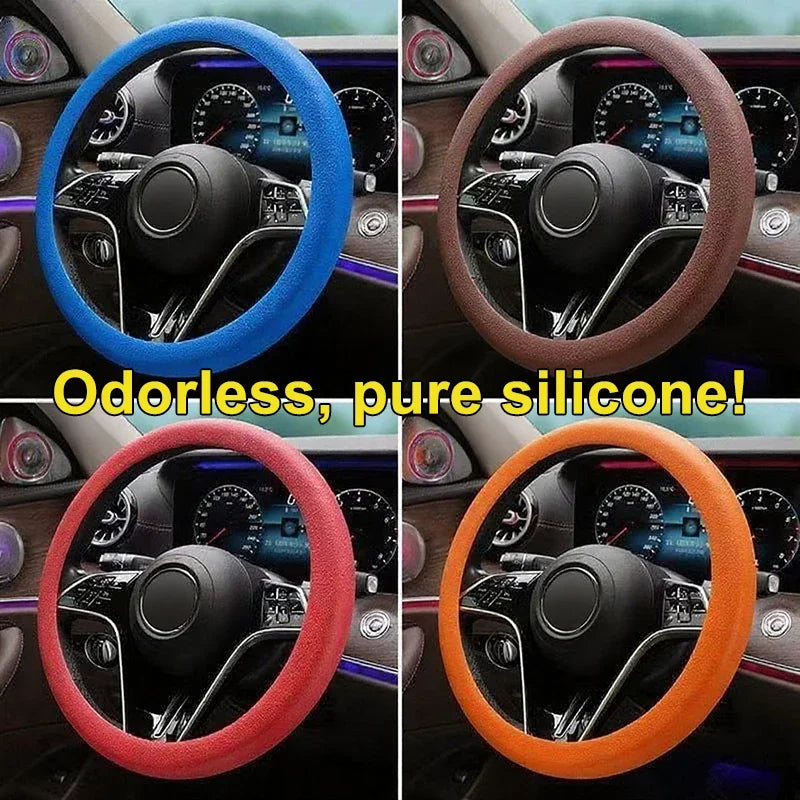 Soft Silicone Car Steering Wheel Cover – Anti-Slip & Odorless
