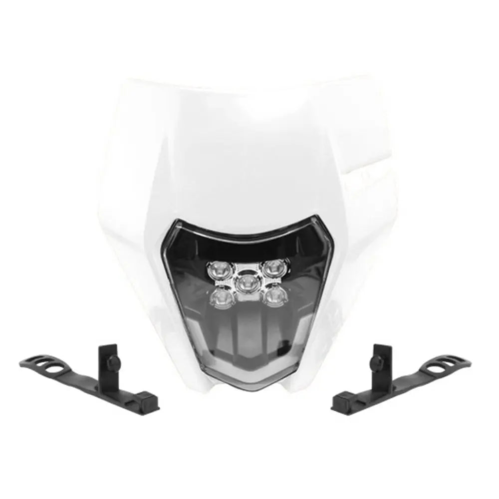 12V 5A Motorcycle Headlight Plate KTM Universal Motocross Headlamp Zpaxo White