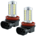 2Pcs H8/H11 Auto LED Fog Light Bulbs 660LM 6000K White Car Driving Running Lamp 12V Plug and Play Car Attachment Replacement Zpaxo White 2pcs