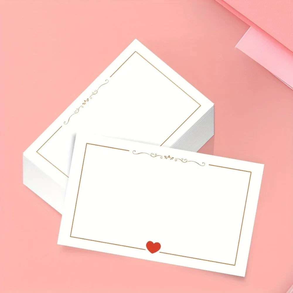 Heart-shaped Simple Blank Small Cards Weddings Valentine's Day