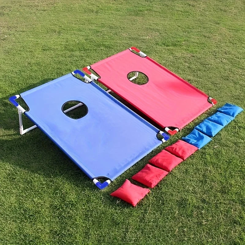Red Blue Portable Corn Hole Game Foldable Durable Beach Bag
