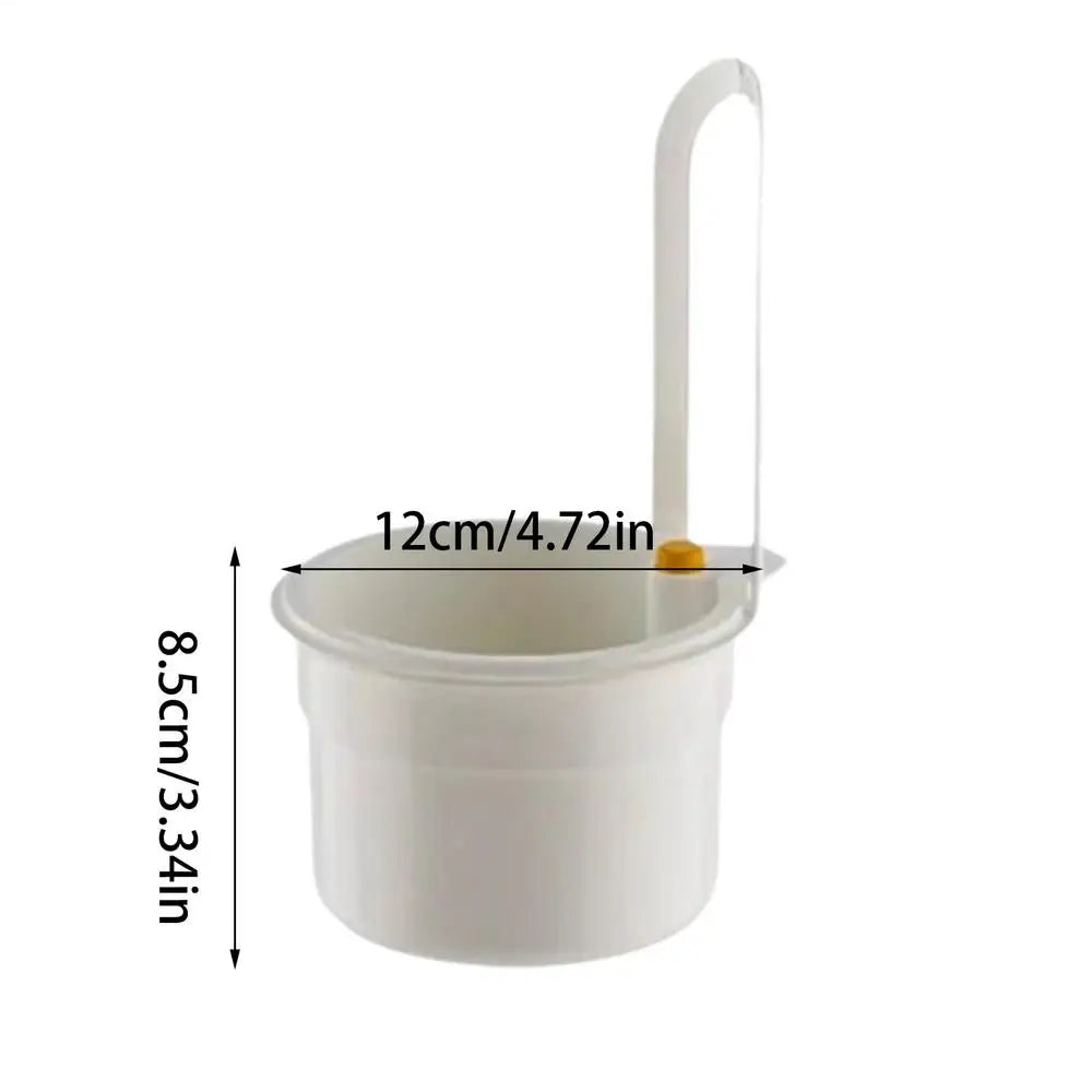 Self Cleaning Kitchen Sink Strainer Basket Press Automatic Dumping Waste Catcher Faucet Hanging Draining Basket Trash Filter Zpaxo White