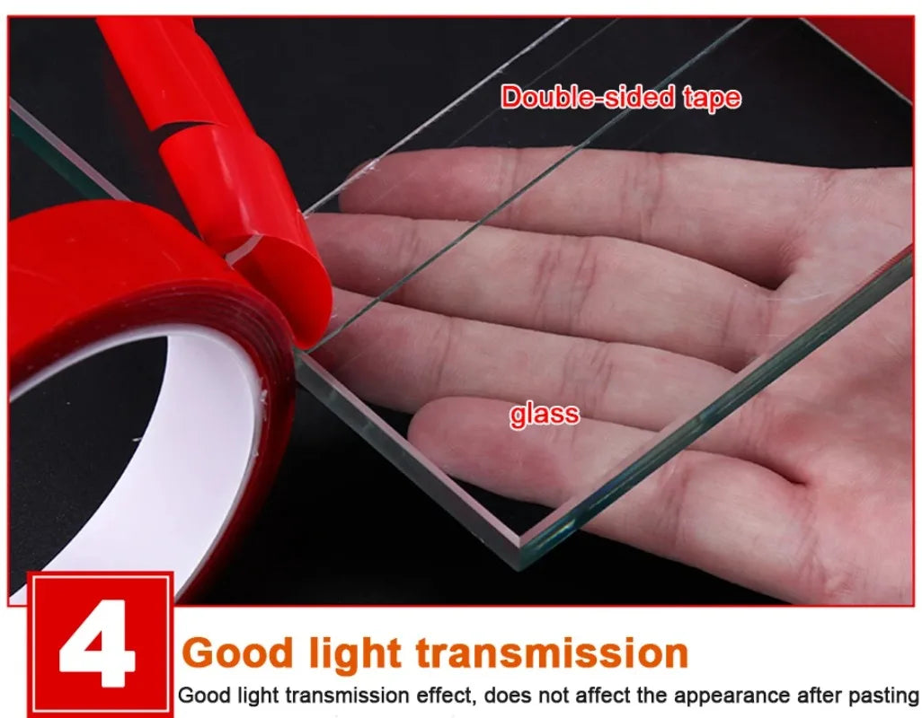 Transparent Acrylic Double Sided Tape Heavy Duty Nano Tape Traceless Washable Adhesive Sticker Clear Sticky Power Foam Tapes Zpaxo
