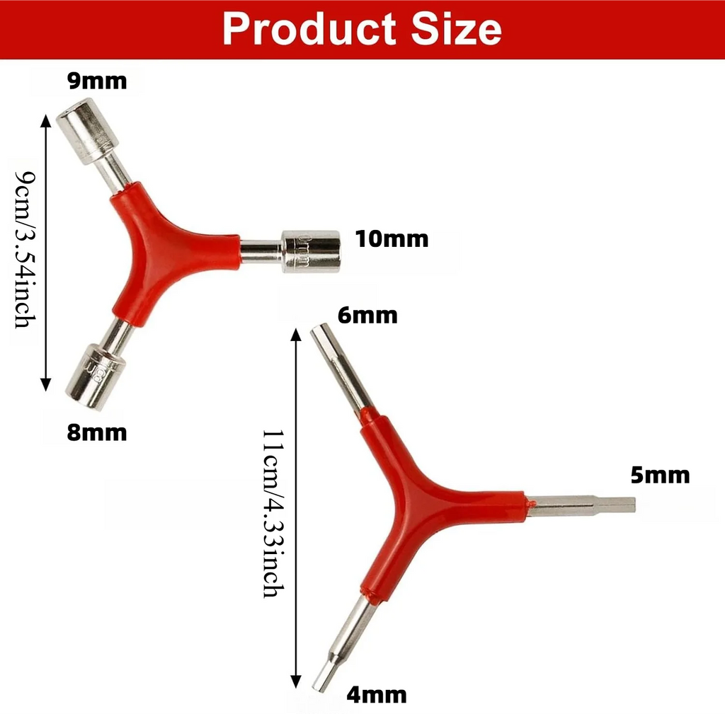 3-Way Y Allen Key Bicycle Multi-Tool – Compact Hex Wrench