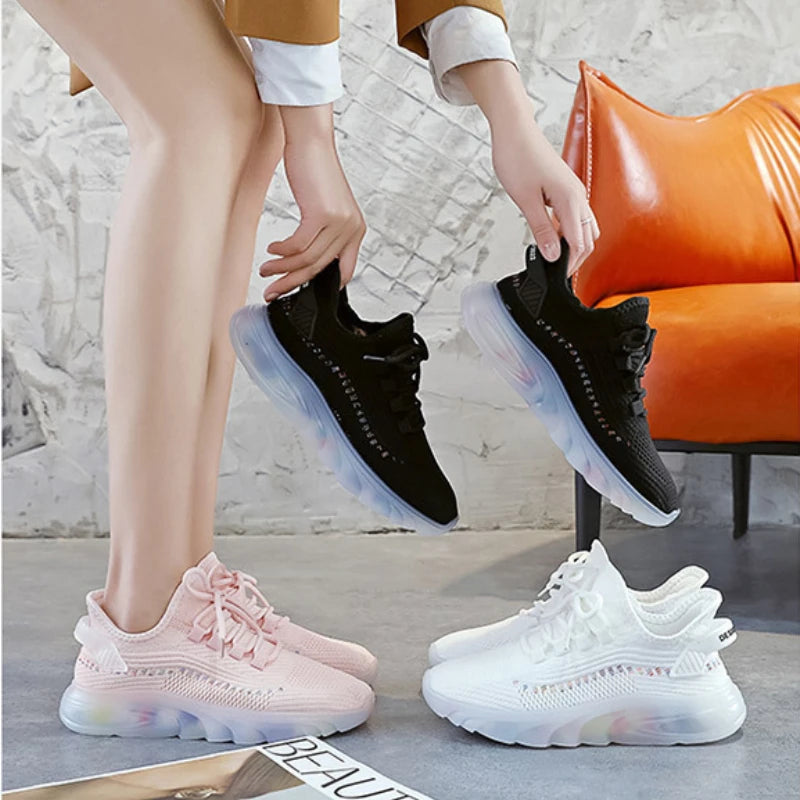 Women's Fashion Platform Sport Shoes Female Autumn Breathable Outdoor Zpaxo