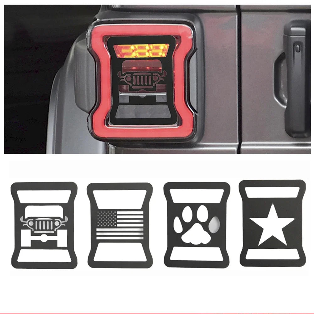 Jeep Wrangler JL 2018–2022 Rear Taillight Guard Cover – Aluminum Pair