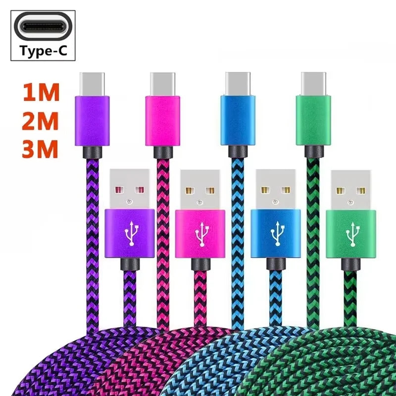 3M USB C Cable Date Sync Line 3A Mobile Phone Fast Charger Braided