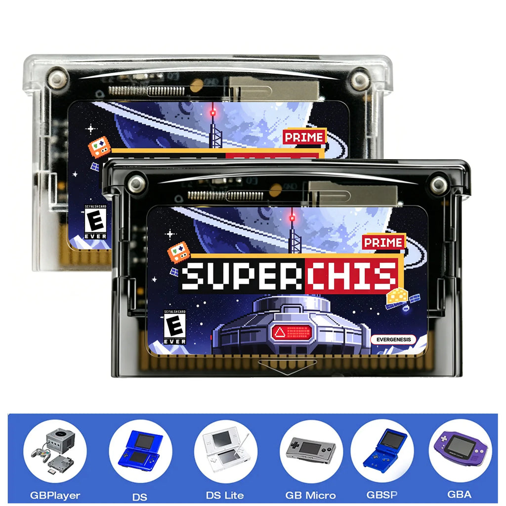 SuperChis 2.0 Prime 5000-in-1 Game Reader Cart for GBA/NDS/GBA SP/GBA Player SDRAM Powered SuperFW NOR Flash Cart Zpaxo