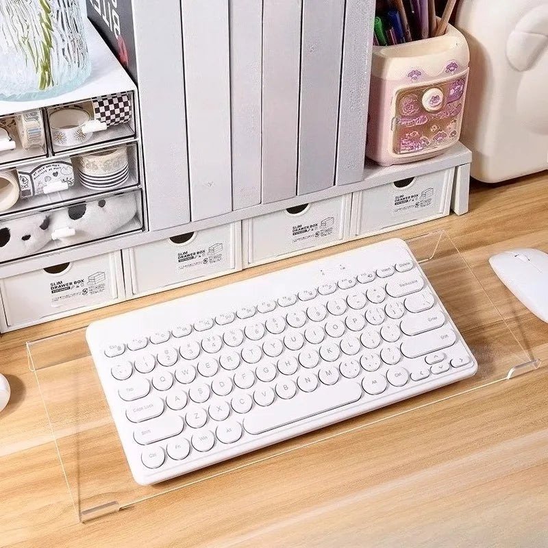 Acrylic Keyboard Stand Compact Desktop Lifter Mini Durable Clear