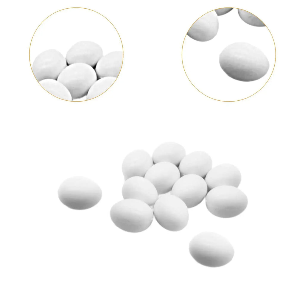 12x Solid Plastic Pigeon Eggs Home Decor Poultry Supply Artificial Easter Eggs Zpaxo