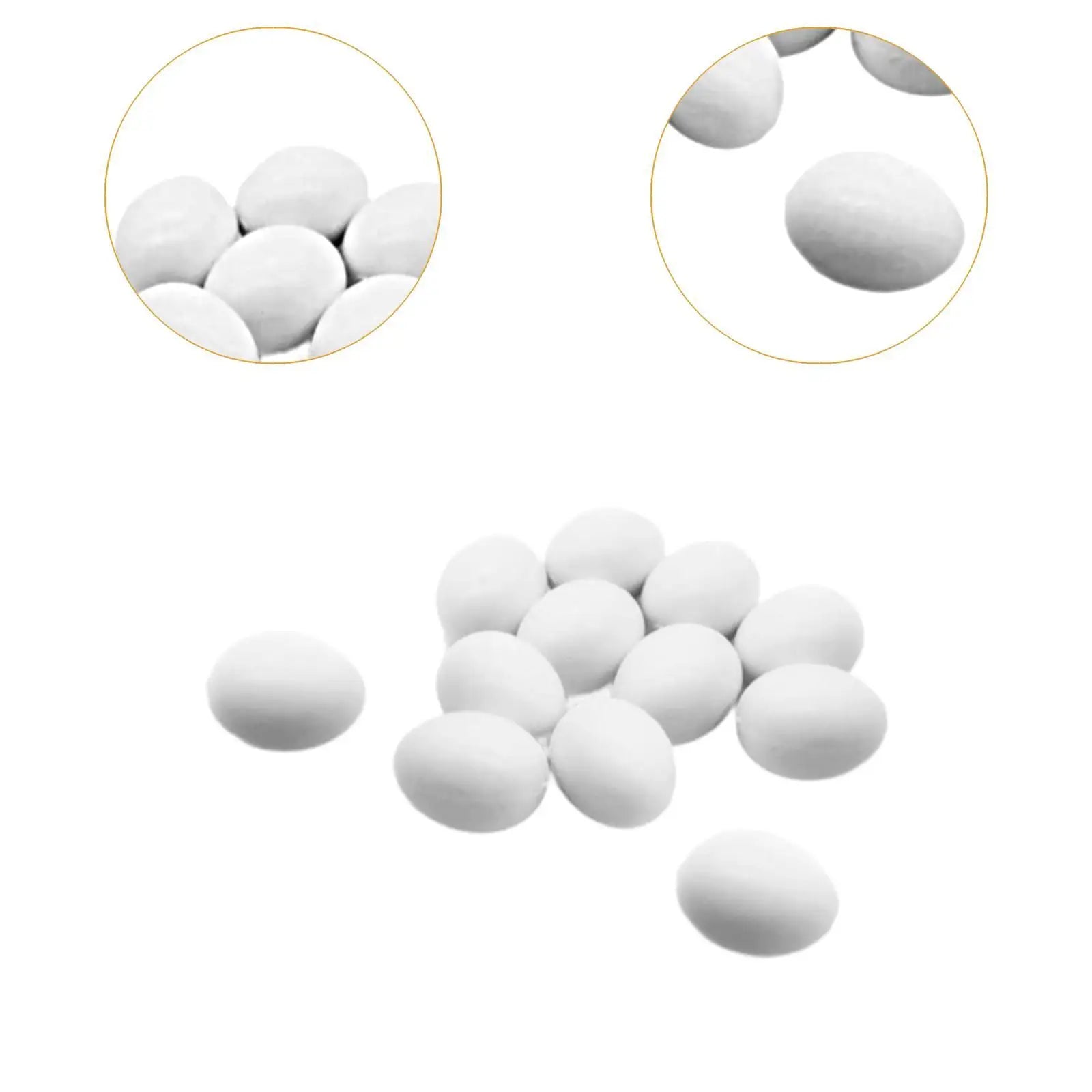 12x Solid Plastic Pigeon Eggs Home Decor Poultry Supply Artificial Easter Eggs Zpaxo