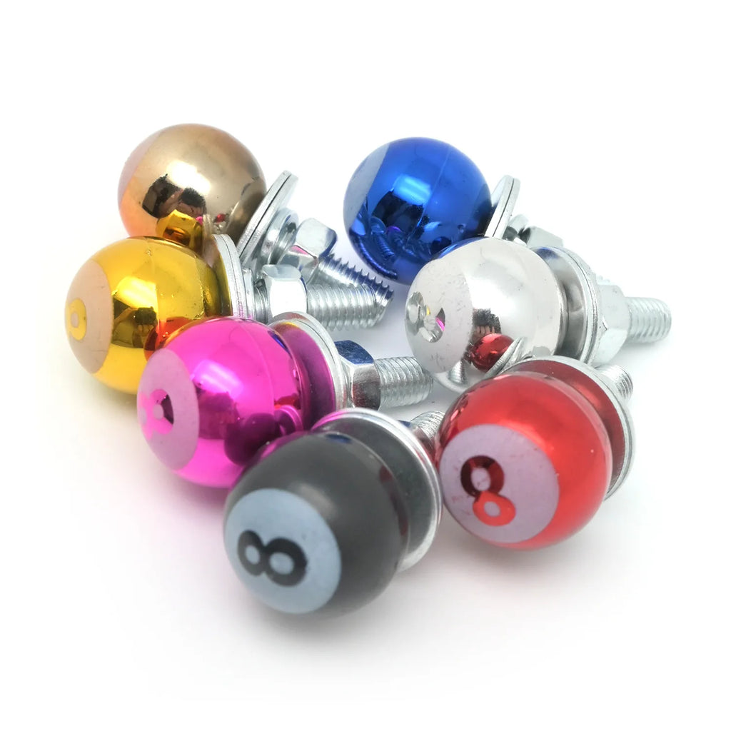 Decorative Round Head License Plate Screws – Car & Motorcycle