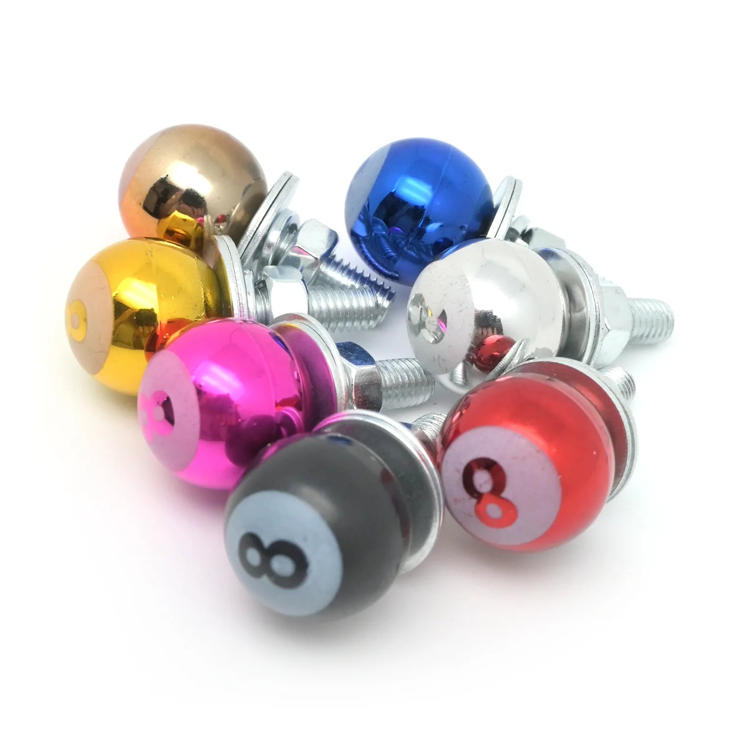 Decorative Round Head License Plate Screws – Car & Motorcycle