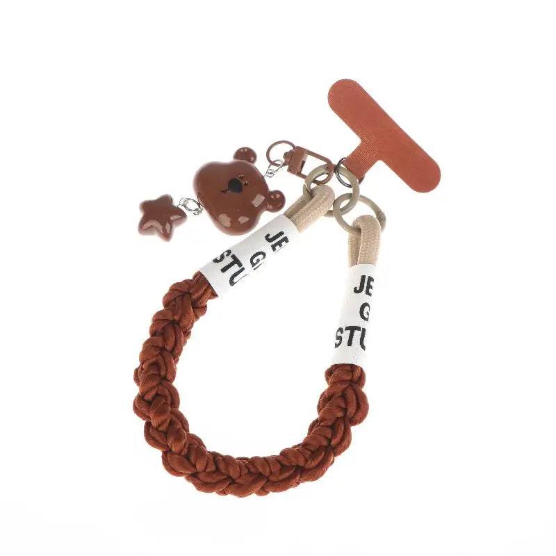 Y2K Cartoon Bear Star Phone Strap Wristband & Keychain