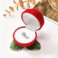Velvet Rose Flower Ring Box Valentine Day Romantic Bouquet Case