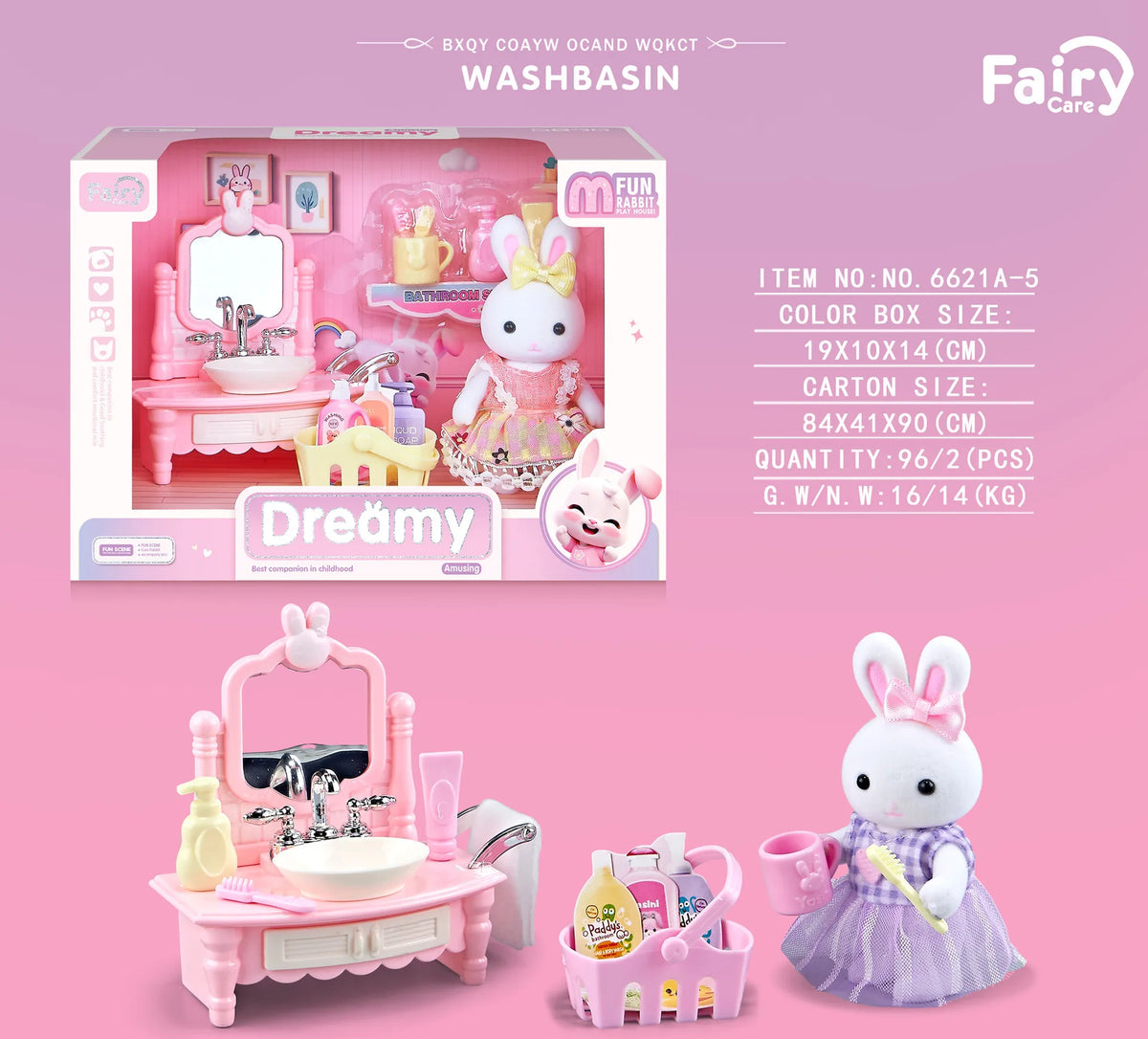 Little Rabbit Bedroom Kitchen Outdoor Gameslovely Scene Play Toys Zpaxo washbasin