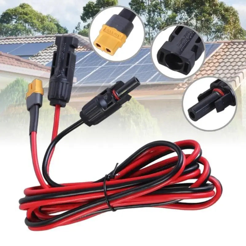 652F XT60 Female Connectors Solar Panel Charging Cable 12AWG Car Zpaxo