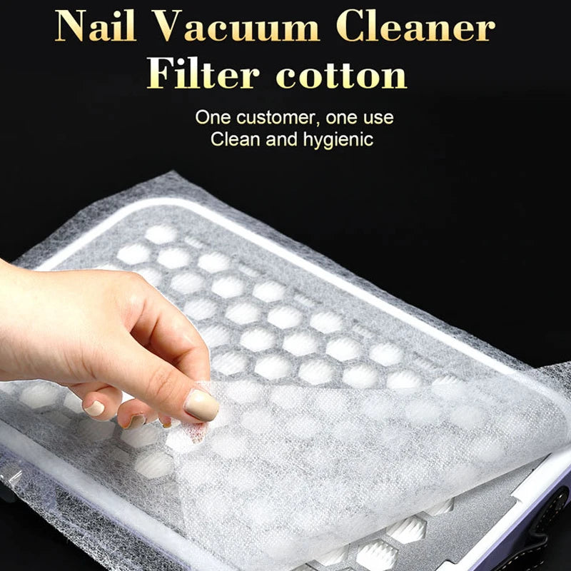 100/200Pcs Disposable Nail Art Vacuum Dust Collector Non-Woven Filter Paper Manicure Machine Dust Filter Paper Cleaning Tools Zpaxo