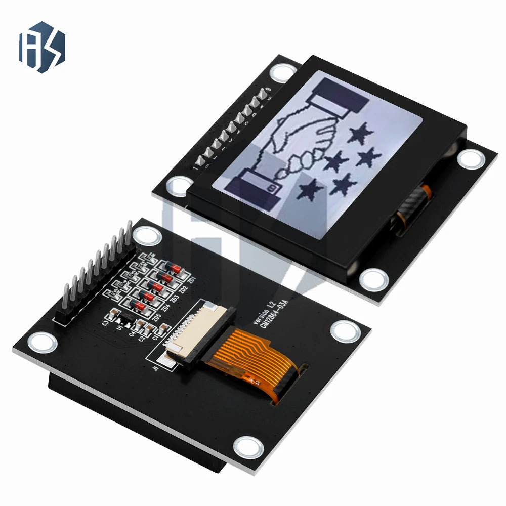 Arduino-compatible 12864 LCD Module Lcd12864-03A Dot Matrix Serial Zpaxo