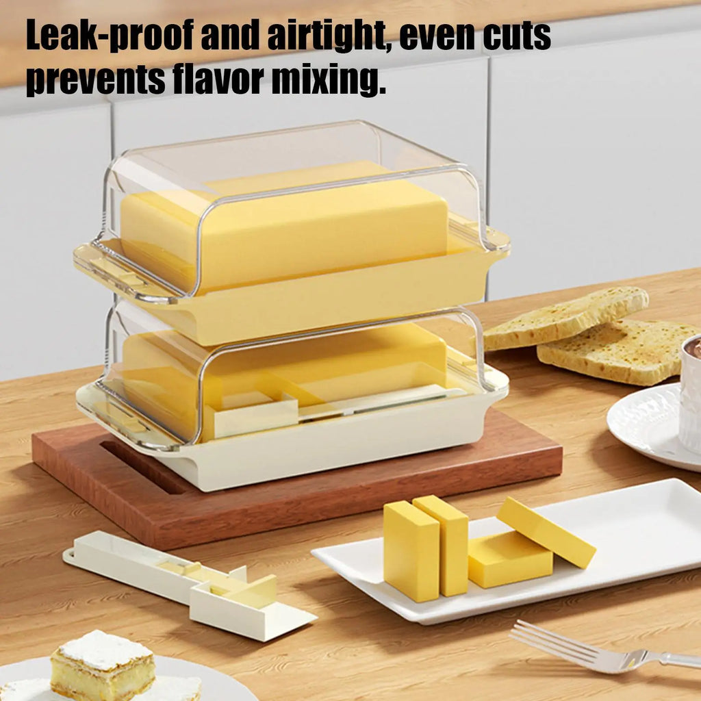 Butter Dish Lid Farmhouse Clear Airtight Keeper Container Elegant