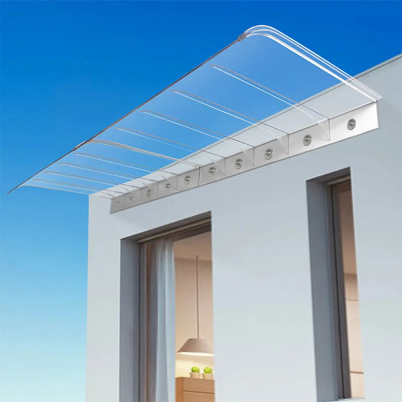 Window Awning Door Canopy Easy to Install Impact Resistant Sun Shetter Cover for Garage Balcony Garden Exterior Front Door Zpaxo