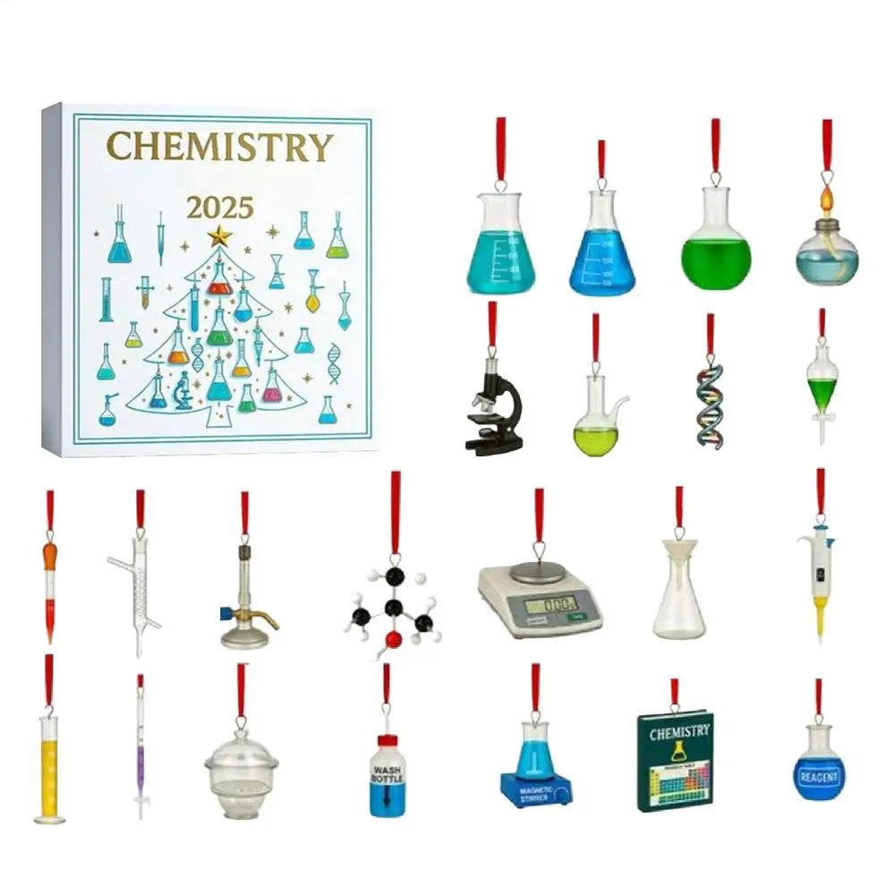 2D Acrylic Christmas Hanging Ornaments 24 Days Advent Calendar