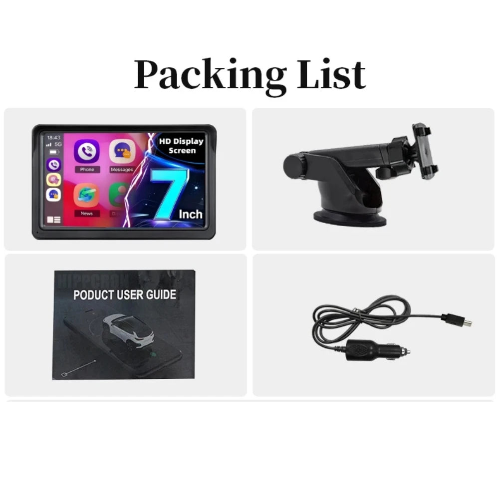 HIPPCRON Car Multimedia Player HD Display Carplay Android Auto Radio Zpaxo car radio
