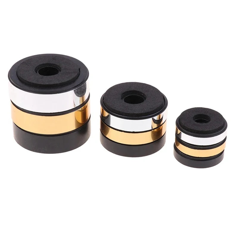 4pcs Aluminum Amplifier Feet Shock Absorber HIFI Amplifier Rubber Feet Turntable Feet Audio Speaker Isolation Feet Pad 40mmx10mm Zpaxo