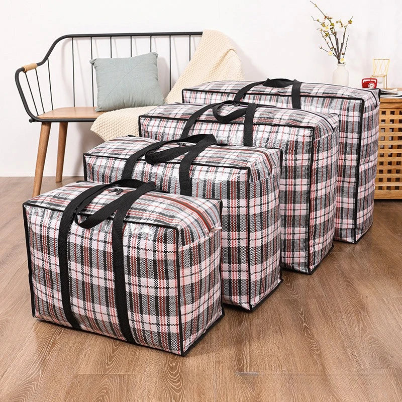 1 Heavy Duty Storage Bags Zipper Waterproof Foldable Moving Clothes