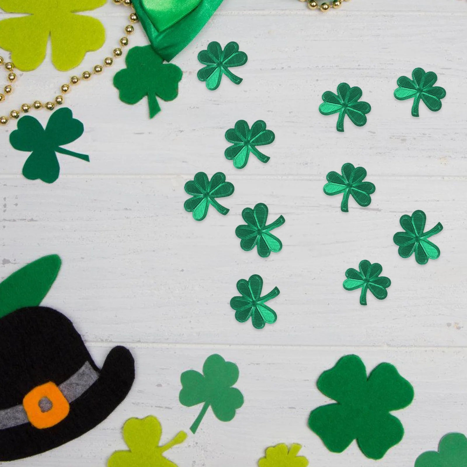 1 Bag Shamrock Lucky Sequins Irish PVC Confetti Party Table Scatter