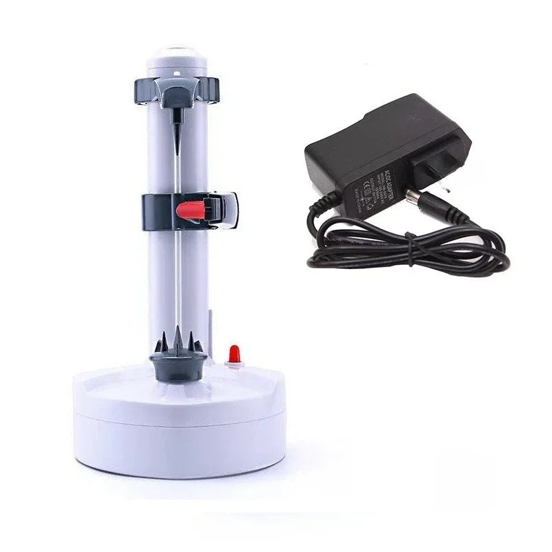 New Household Electric Peeler Multifunctional Fruit and Potato Peeler, Removable Cleaning Peeler ABS Stainless Steel Material Zpaxo White EU plug