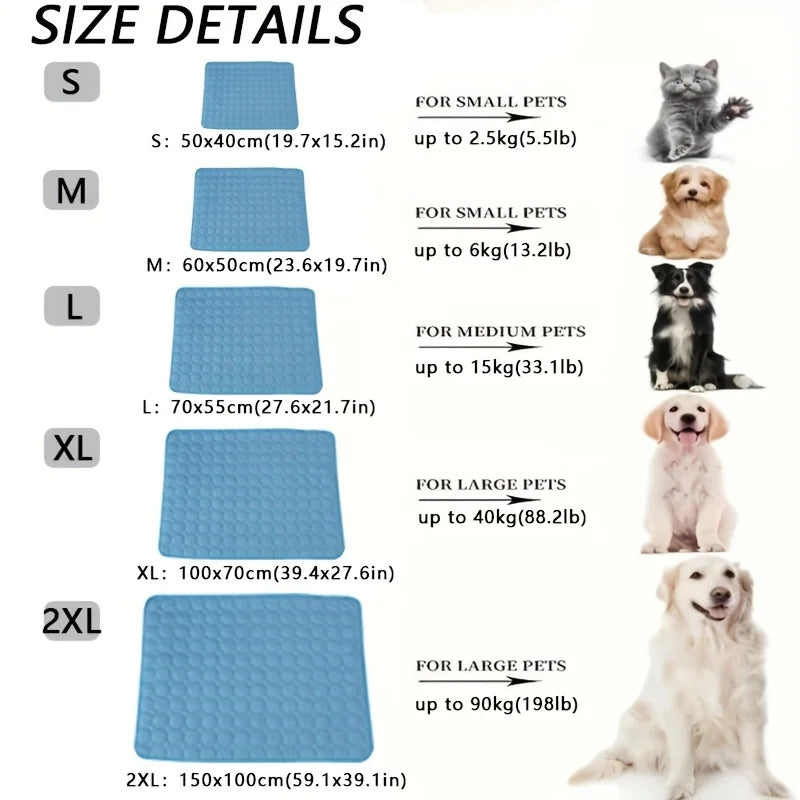 Pet Cooling Mat Summer Dog Cold Bed Extra Large Small Big Dogs Zpaxo