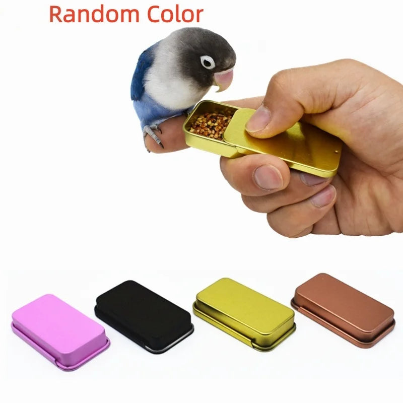 Bird Training Food Jar Parrot Hand-held Feeder IQ Growth Toys Feeding