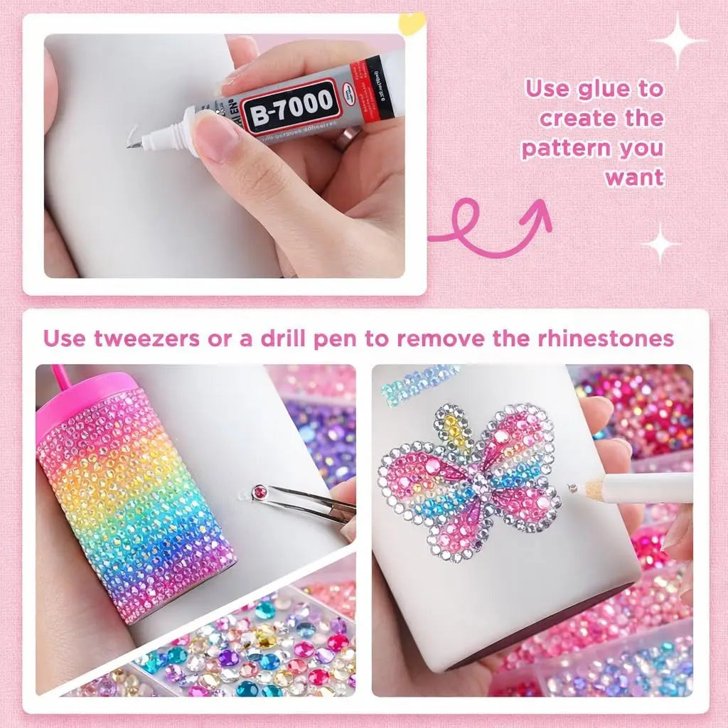 40 Colors Resin Rhinestone Bedazzling Kit 3mm Small, Jelly Rhinestone Kit for Bedazzling Flatback Gems, for Clothes Nail Book Di Zpaxo