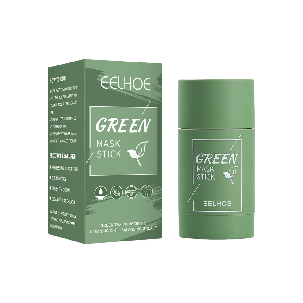 Eelhoe Green Tea Solid Face Mask – Pore Minimizer & Blackhead Solid Cleansing Mask Zpaxo 1Pcs