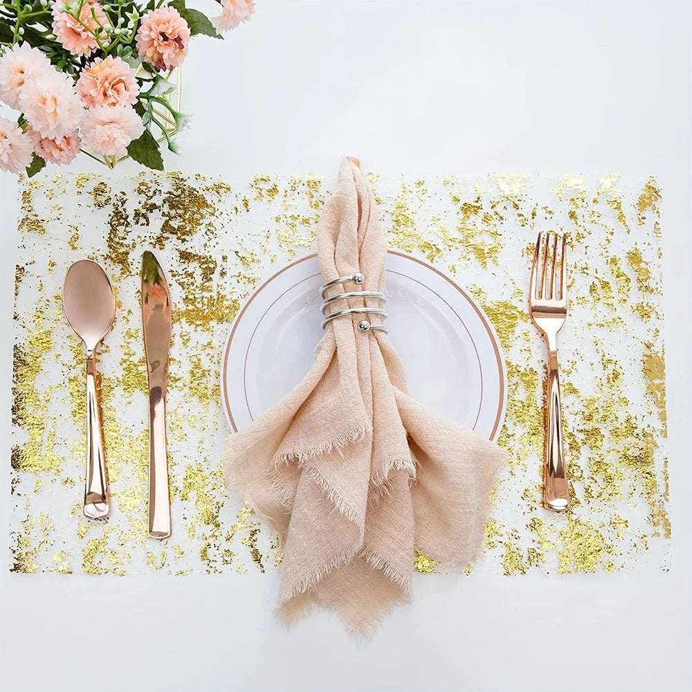 Gold Table Runner Metallic Glitter Cloths Roll Rectangle Birthday
