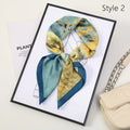 Fashion 70*70cm Hair Scarf Bohemia Style Floral Silk Scarf Sun Protection Female Foulard Square Scarf Women Zpaxo Style 2