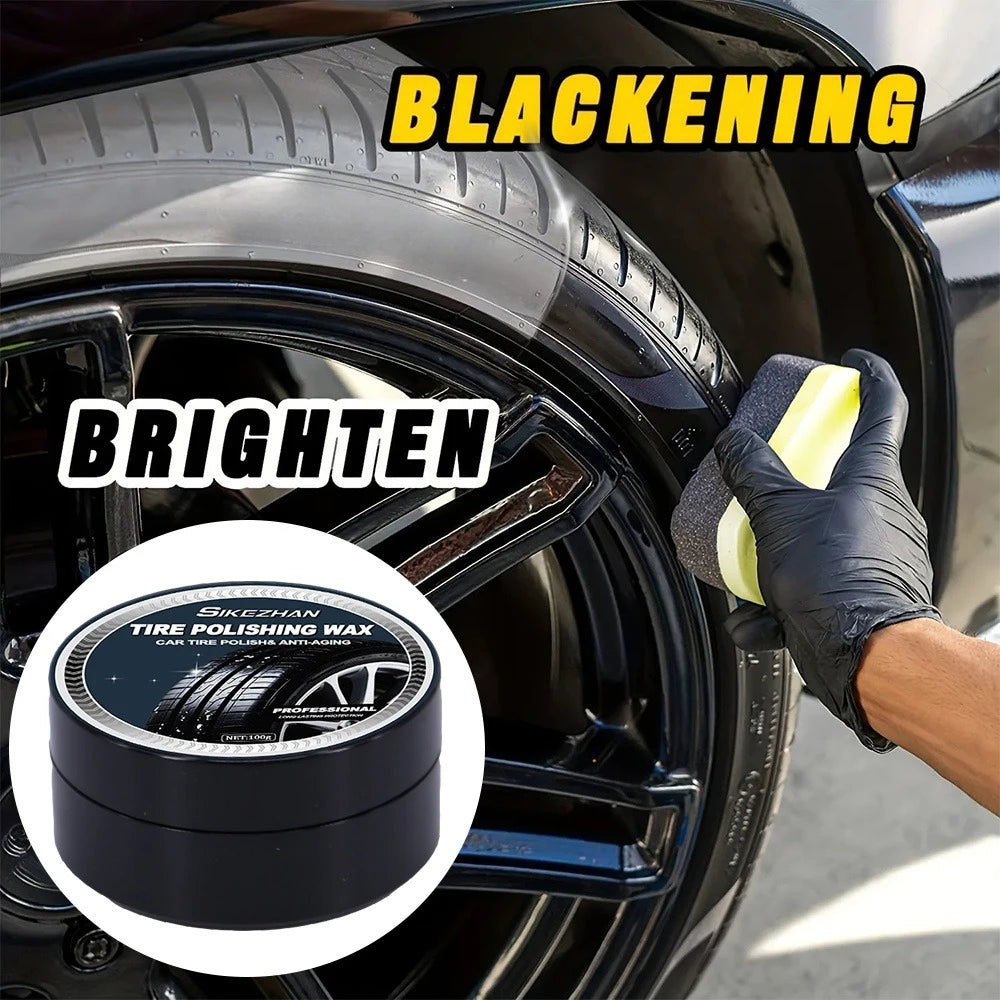 Tire Care Wax, Plastic and Rubber Repair Agents for All Car Models, Waterproof Maintenance and Cleaning Cream for External Gloss Zpaxo
