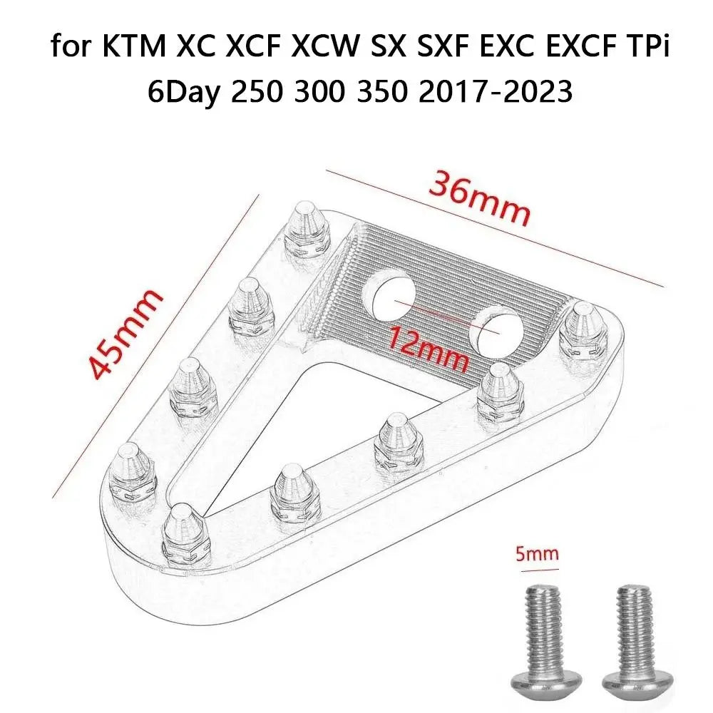 Rear Brake Pedal Lever Step Plate Tip Universal Motorcycle Zpaxo